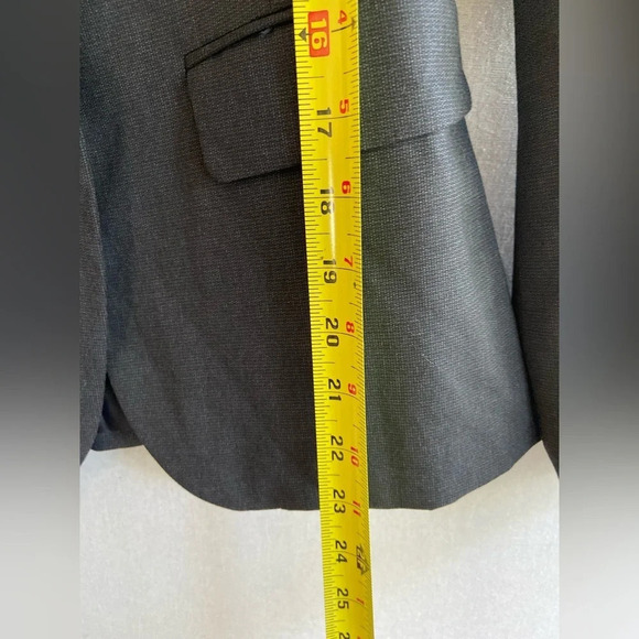 Zara Basic Black 1 button padded Blazer Sz 2 - Picture 11 of 11